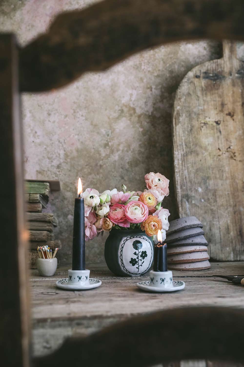 Hand-painted Ceramic Candle Holder
