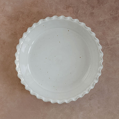 Ceramic Ripple Pie Dish - Large