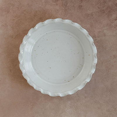 Ceramic Ripple Pie Dish - Medium
