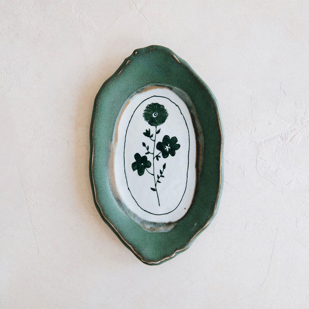 Hand-painted Porcelain Posy Plate - Forest