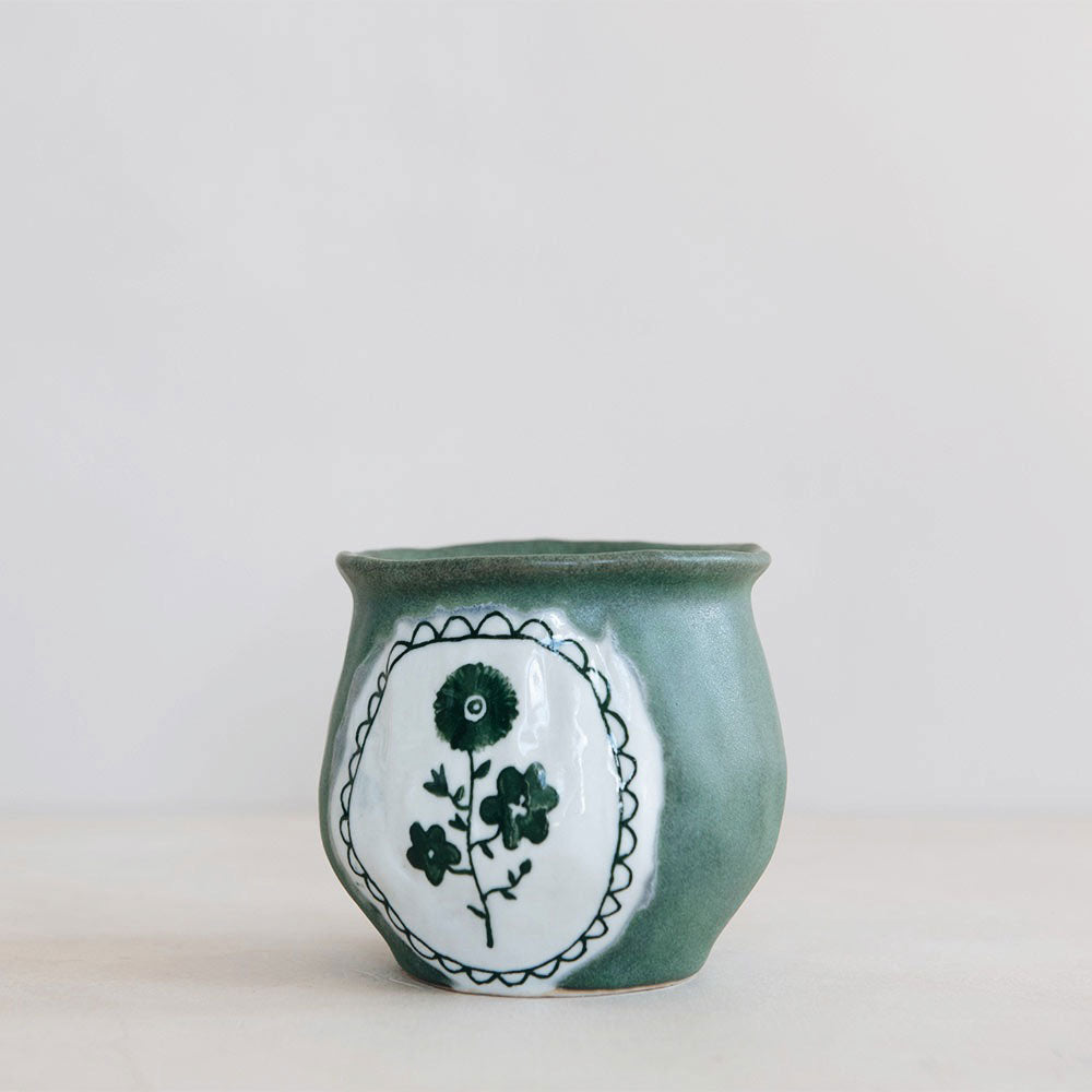 Hand-painted Porcelain Vase - Forest