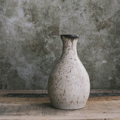 Brown Stoneware Bud Vase