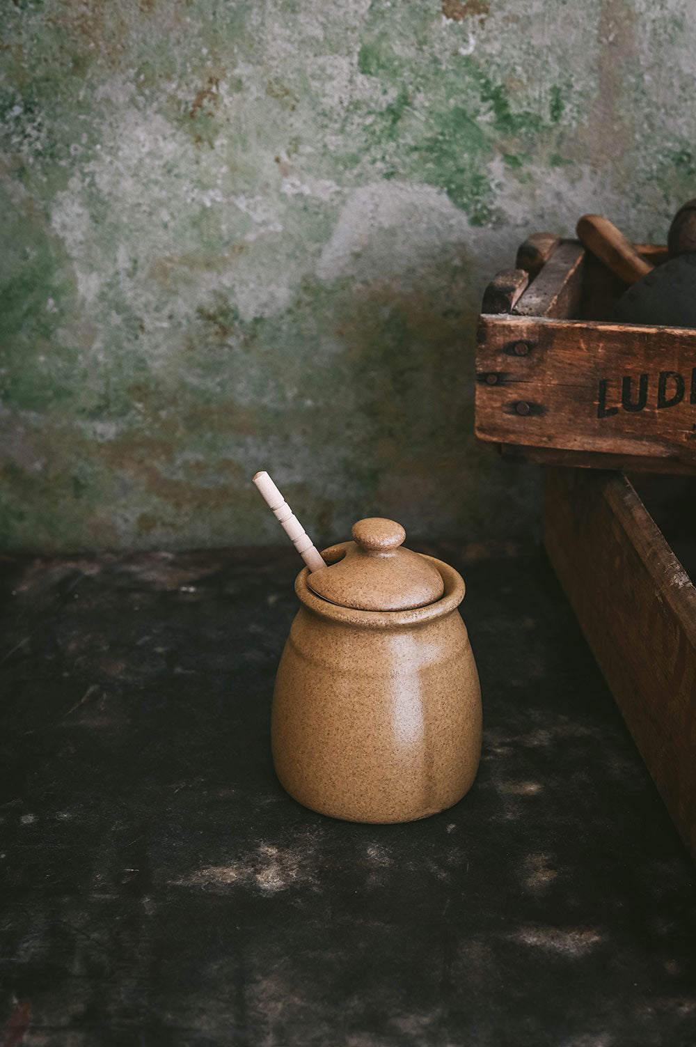 Artisan Ceramic Honey Pot