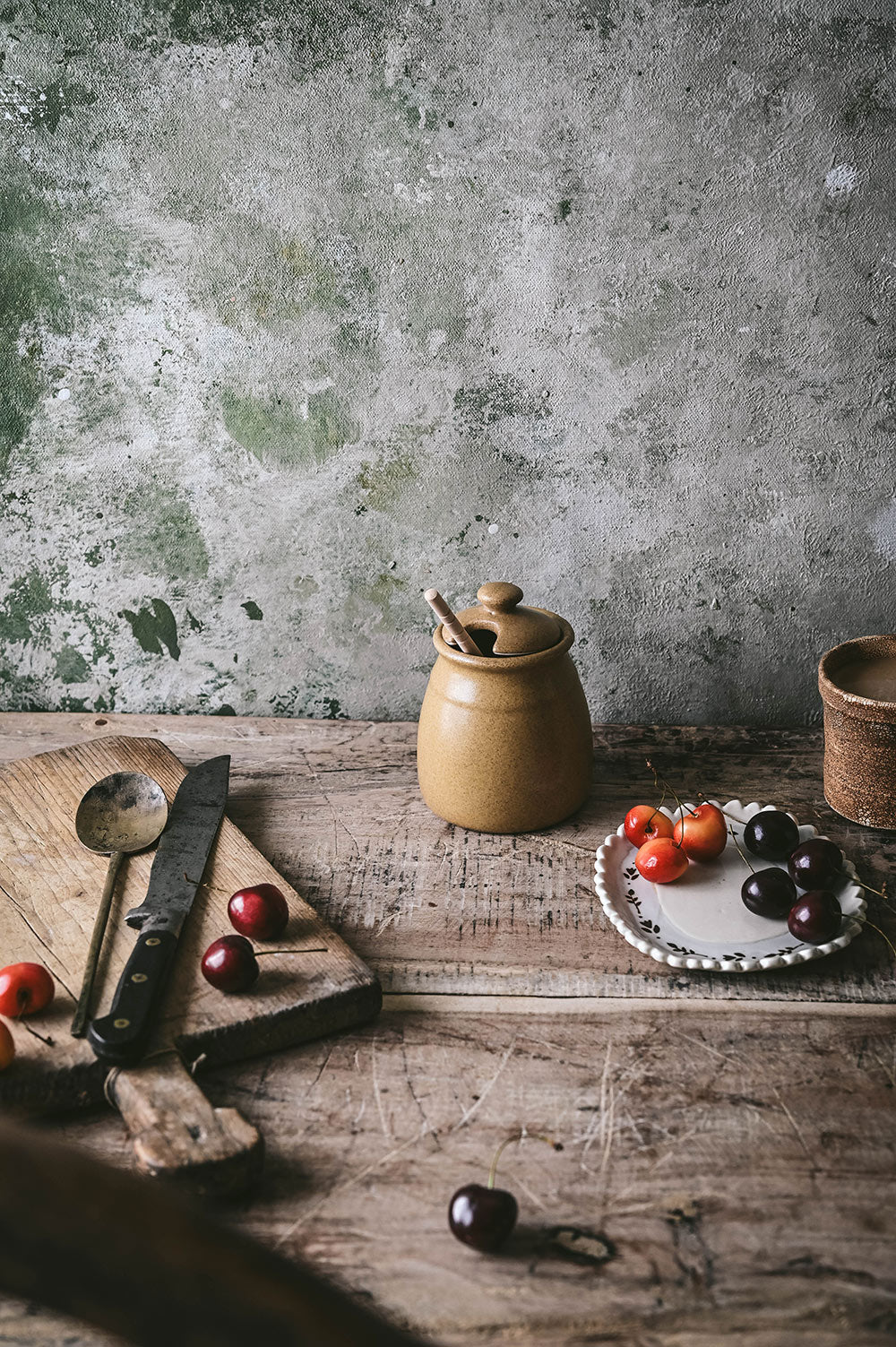 Artisan Ceramic Honey Pot