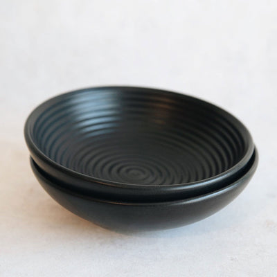 Black Ceramic Serving Bowl