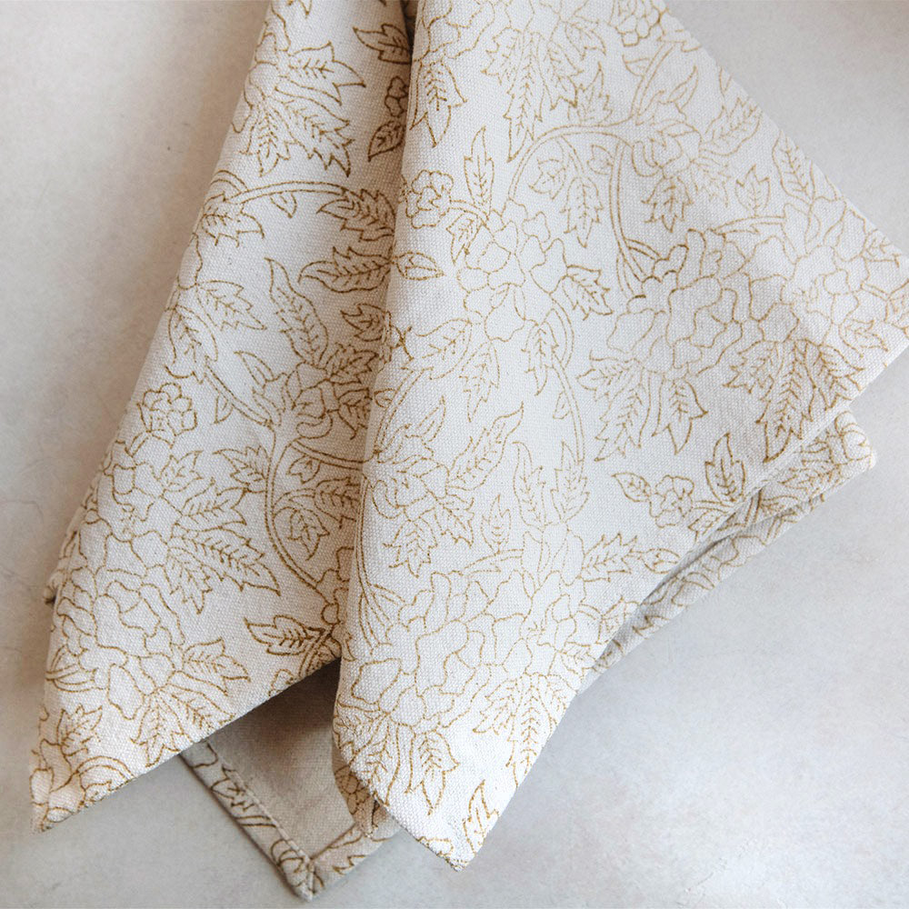 Hand Block-Printed Botanical Napkins