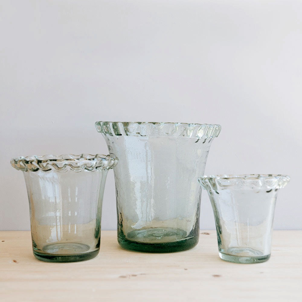 Handblown Glass Petal Vase