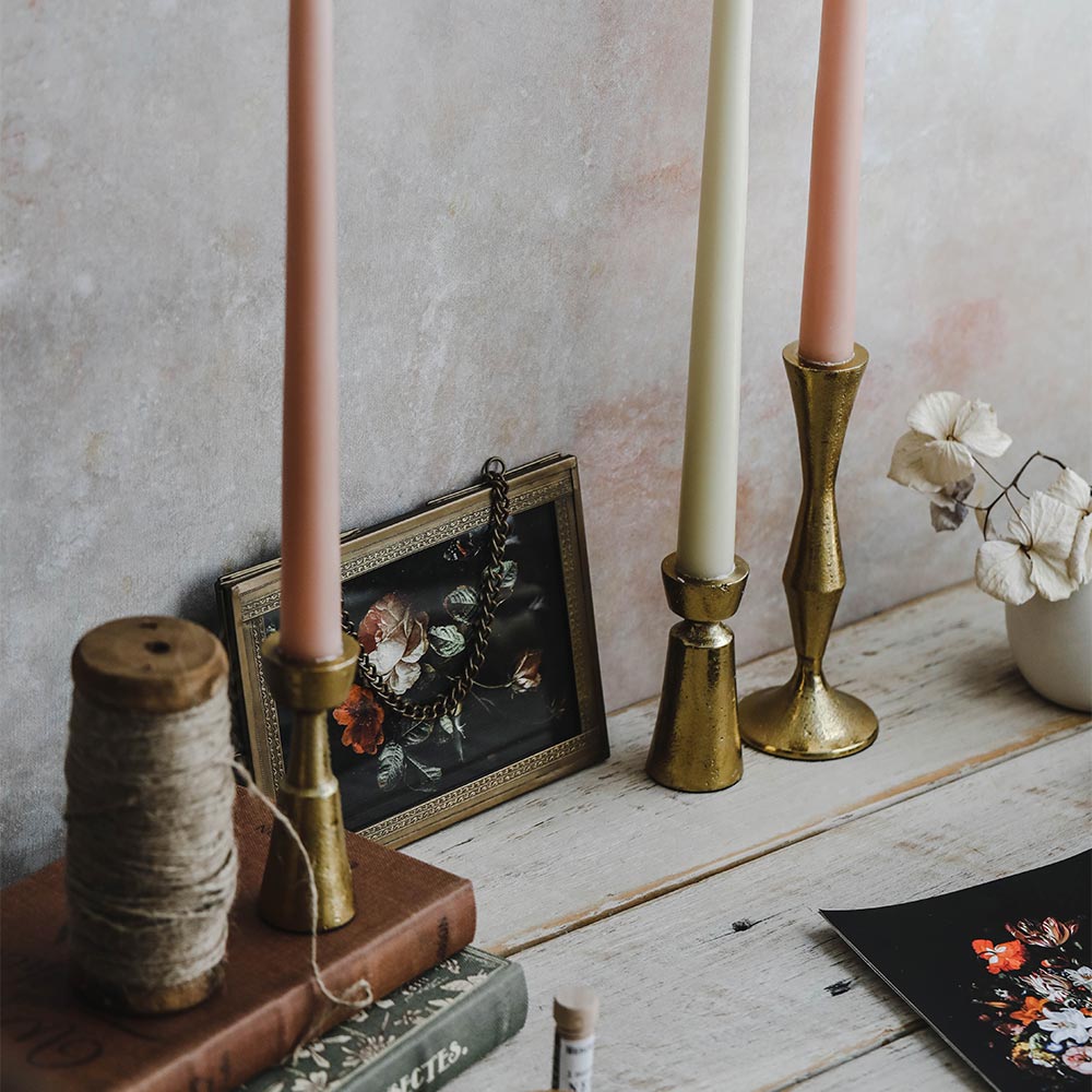 Hand Forged Brass Candlestick - Short