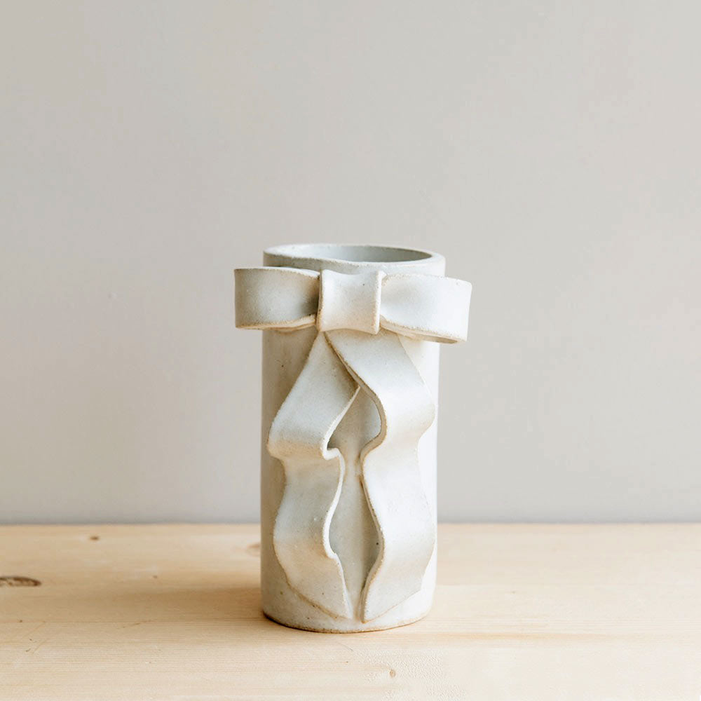 Small Ceramic Bow Vase
