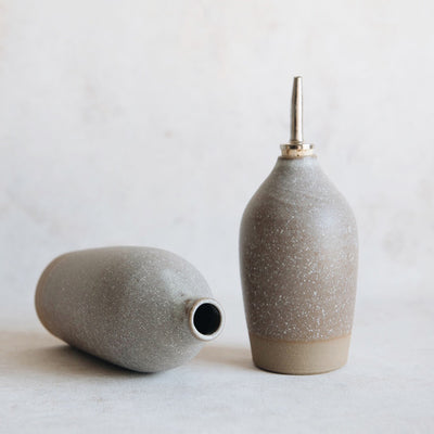 Ceramic Oil Bottle - Dark