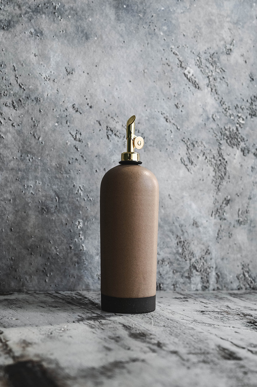 Artisan Ceramic Oil Bottle - Mushroom
