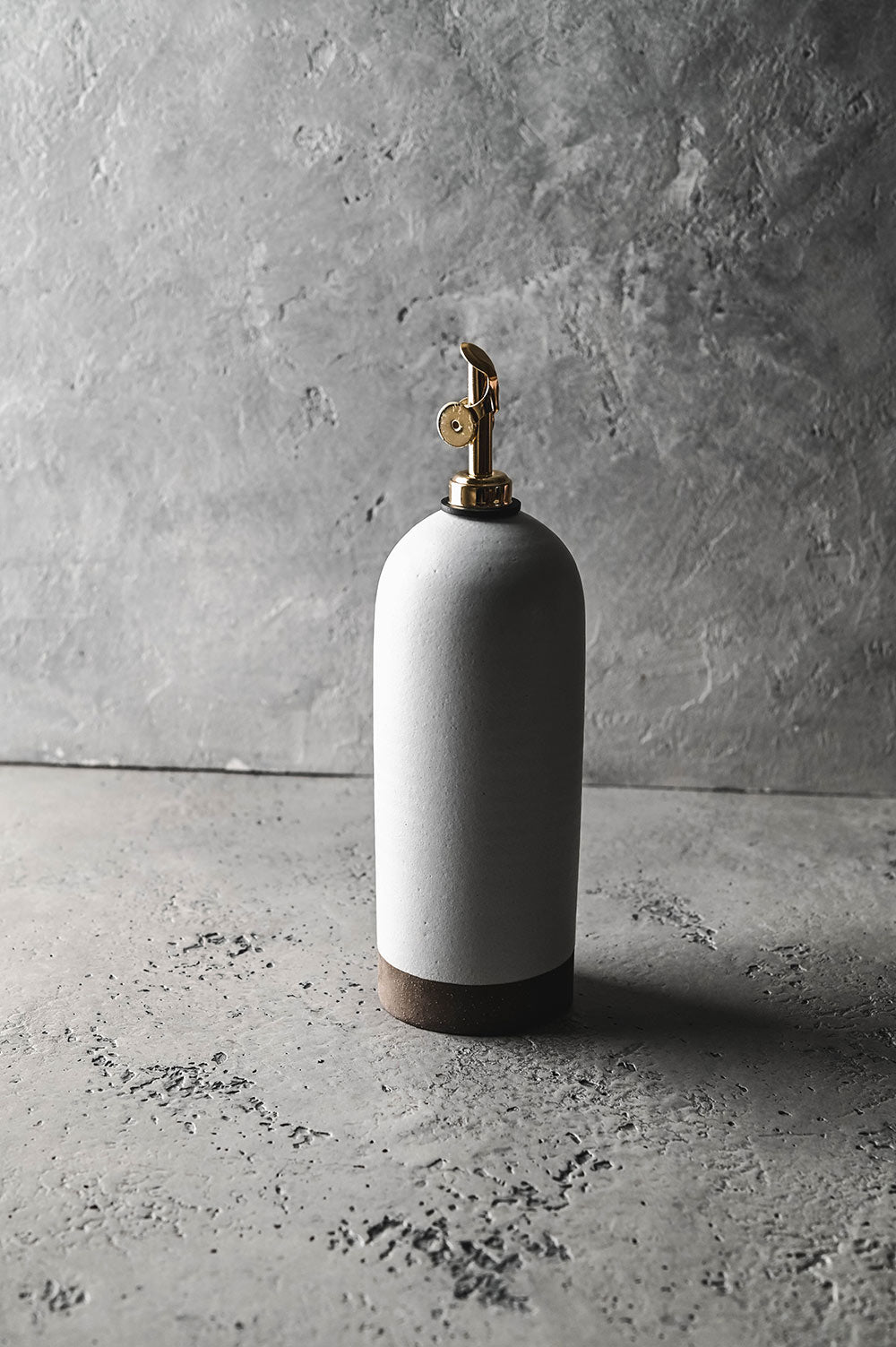 Artisan Ceramic Oil Bottle - Natural