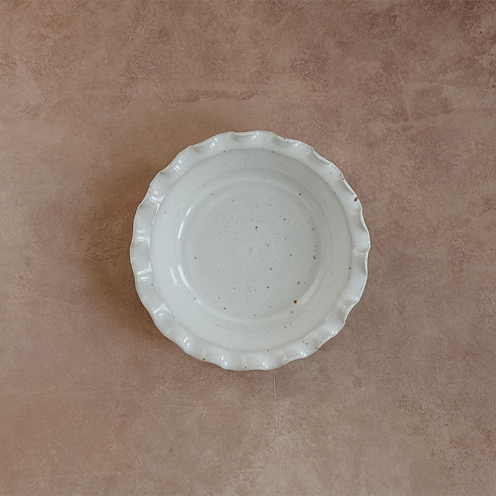 Ceramic Ripple Pie Dish - Small