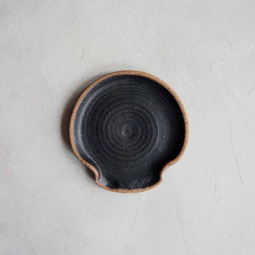 Ceramic Spoon Rest - Dark