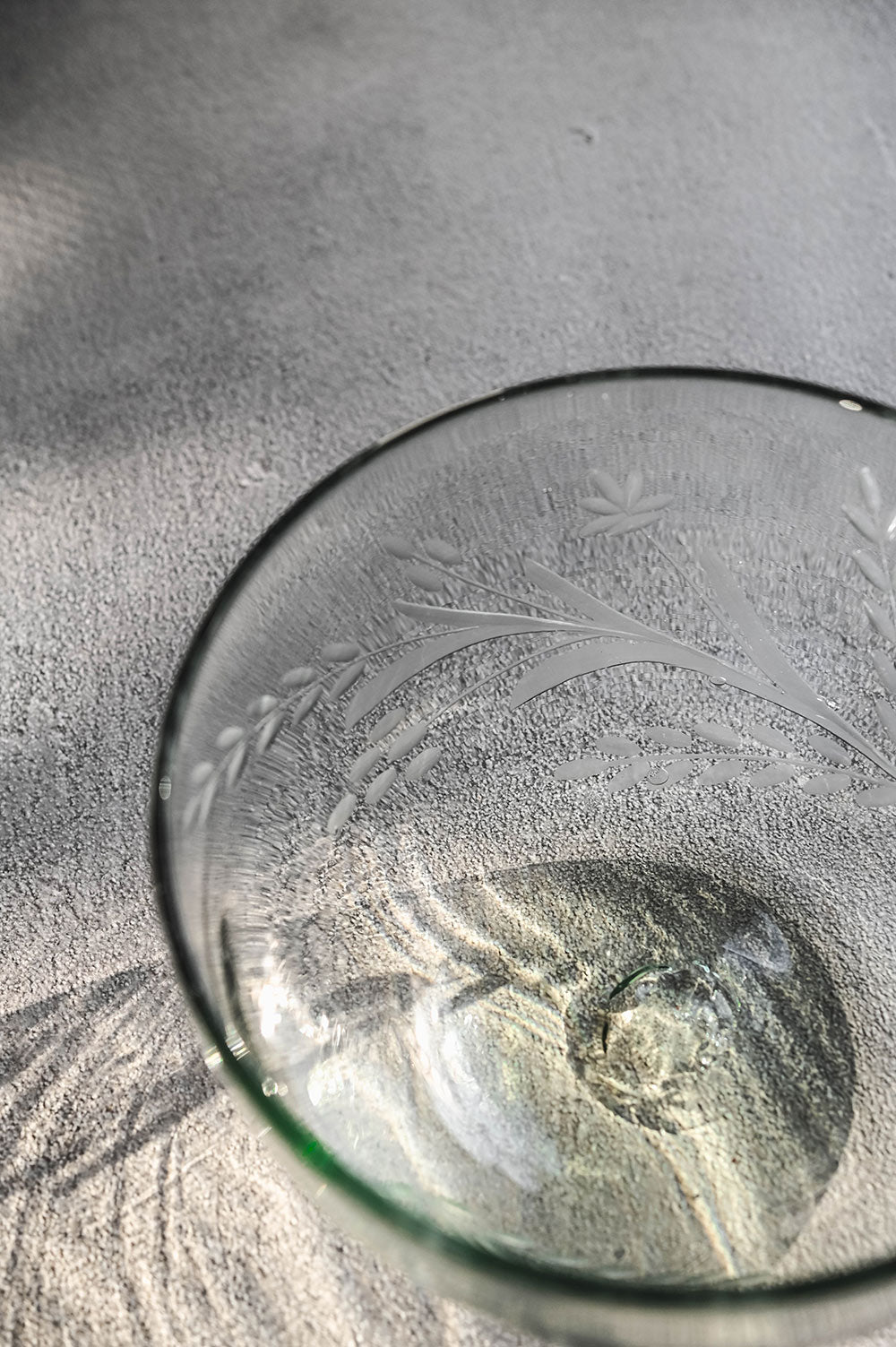 Handblown Etched Bowl