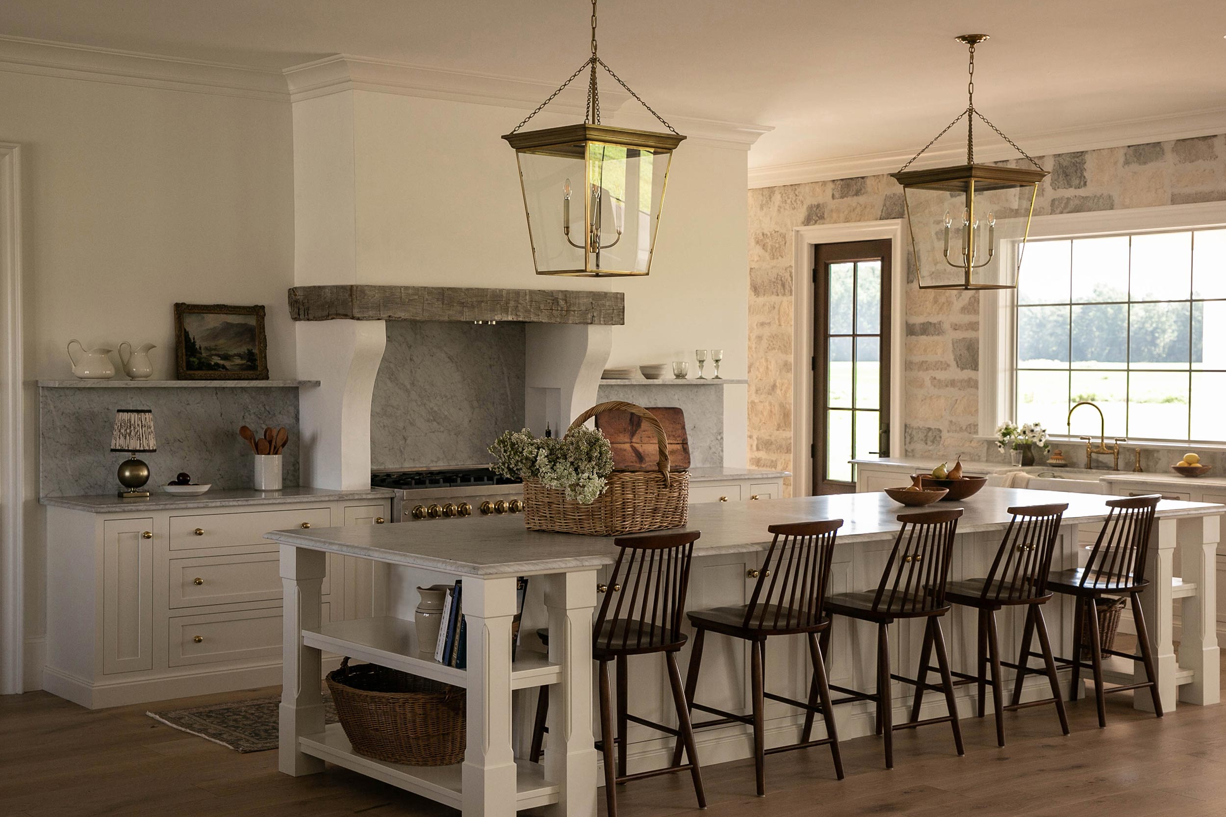 A styled corner of the Roan Iris home