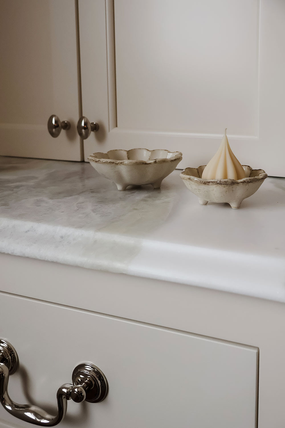 Petite Footed Ceramic Petal Bowl