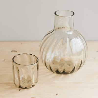 Recycled Glass Fluted Carafe Set