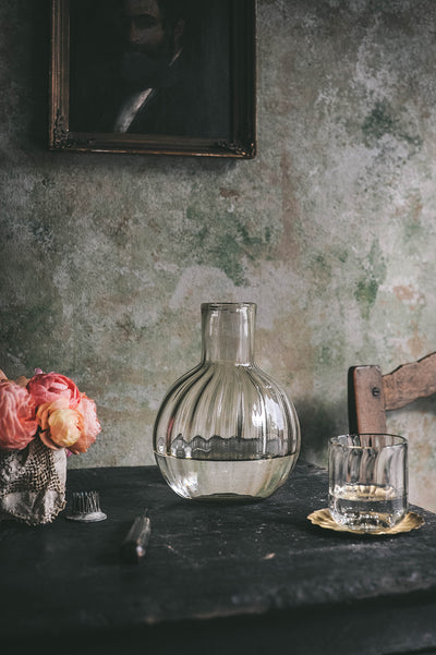 Recycled Glass Fluted Carafe Set