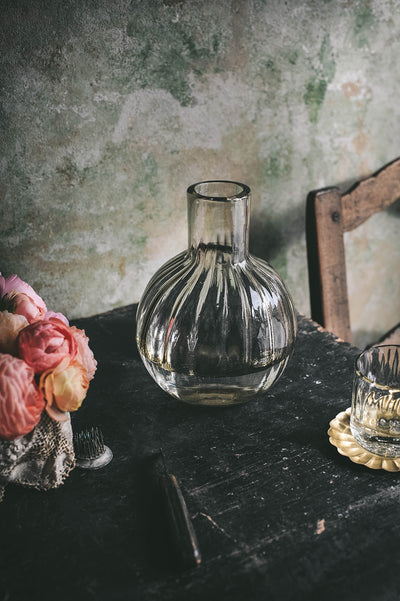 Recycled Glass Fluted Carafe Set