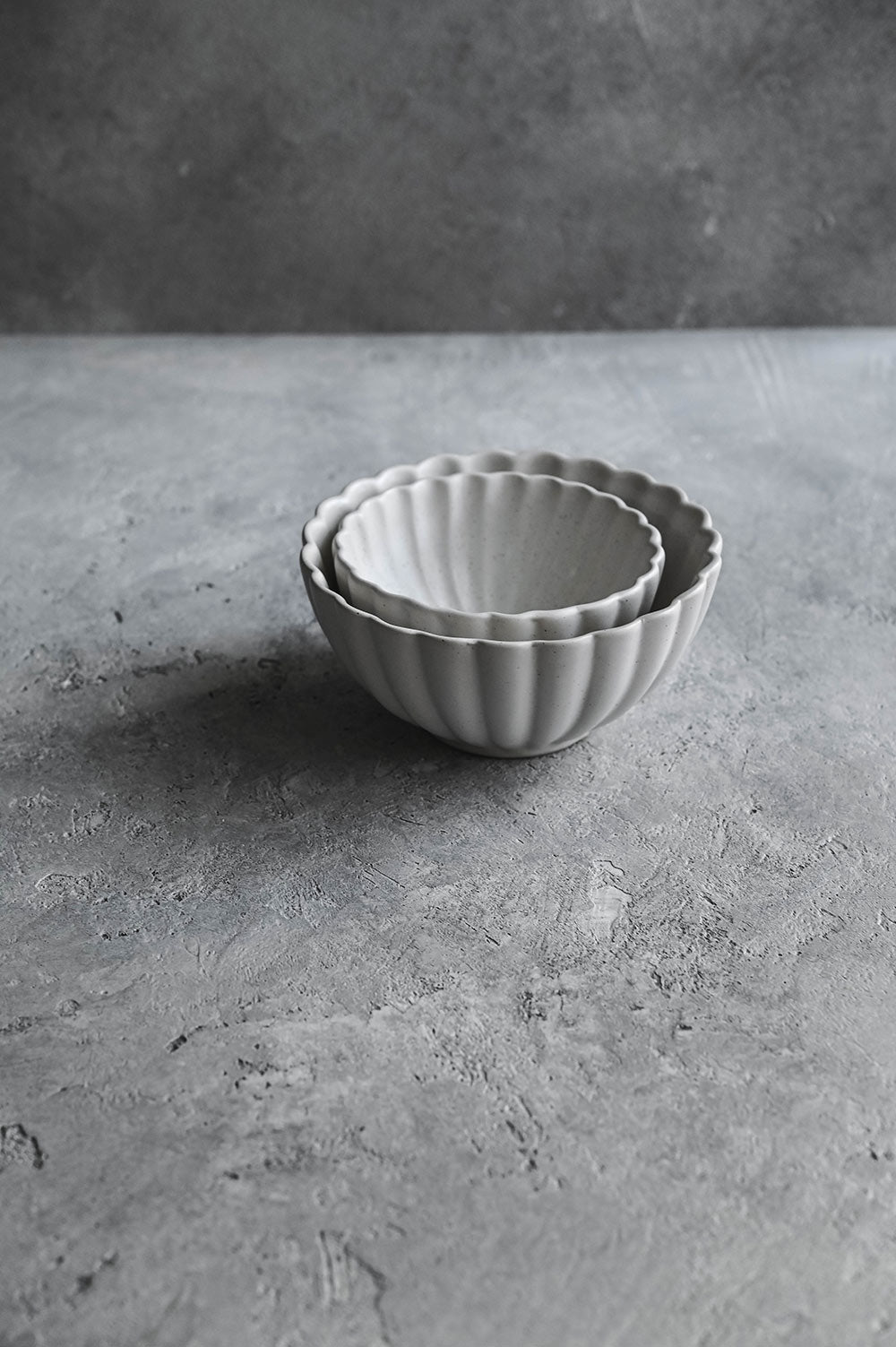 Fluted Ceramic Small Bowl
