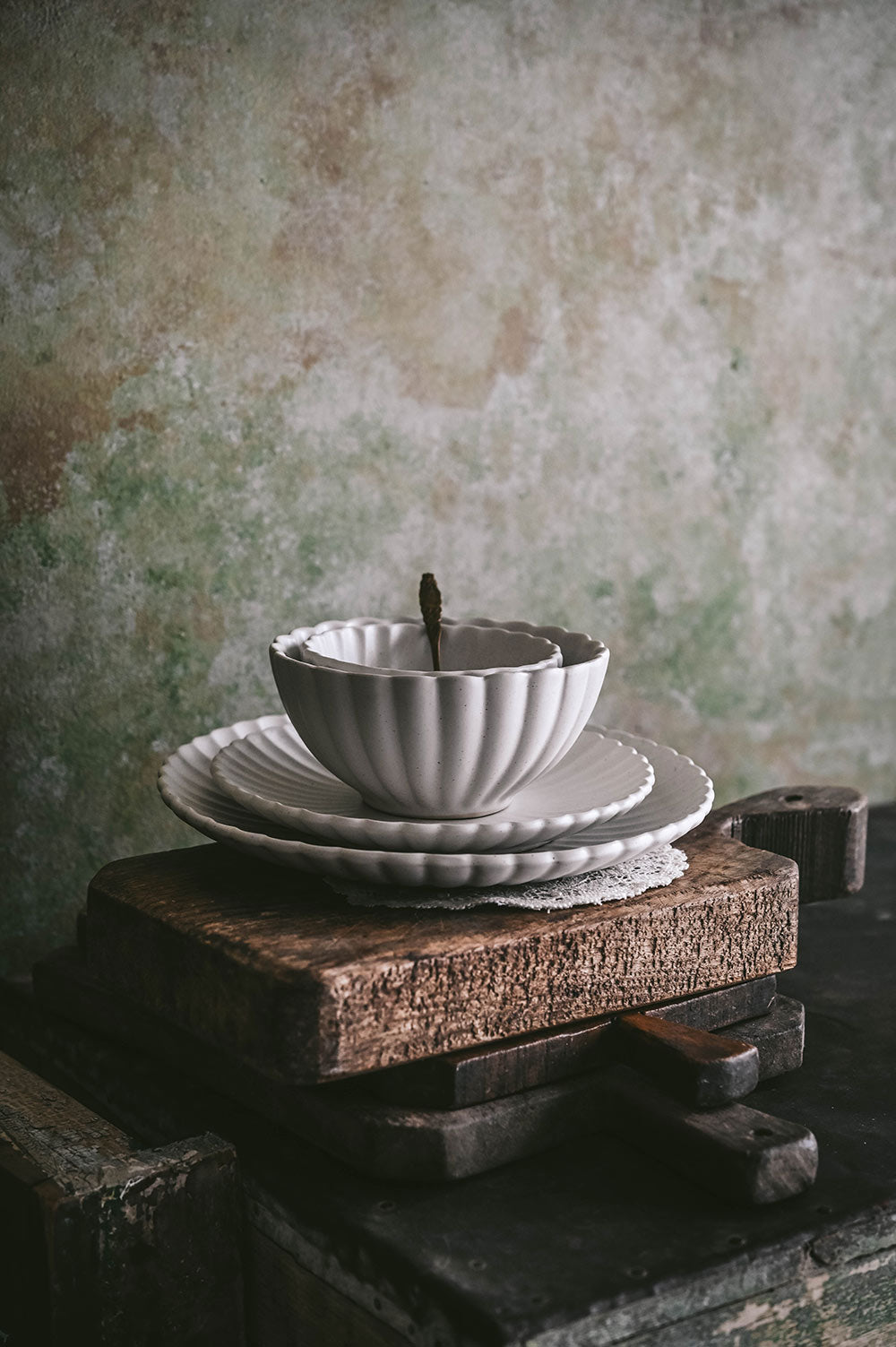 Fluted Ceramic Bowl