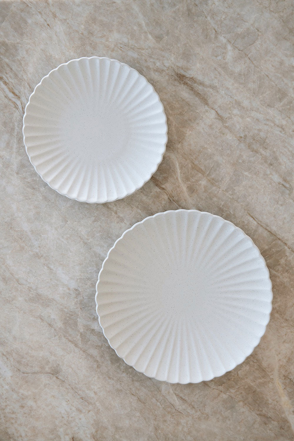 Fluted Ceramic Dinner Plate