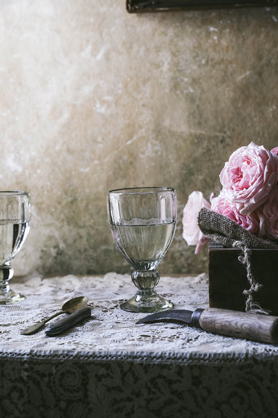Handblown Fluted Wine Glass
