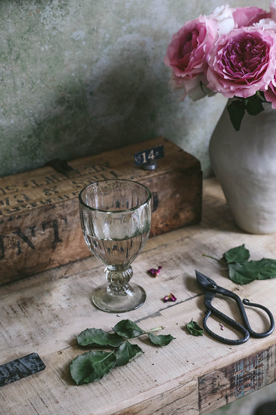 Handblown Fluted Wine Glass