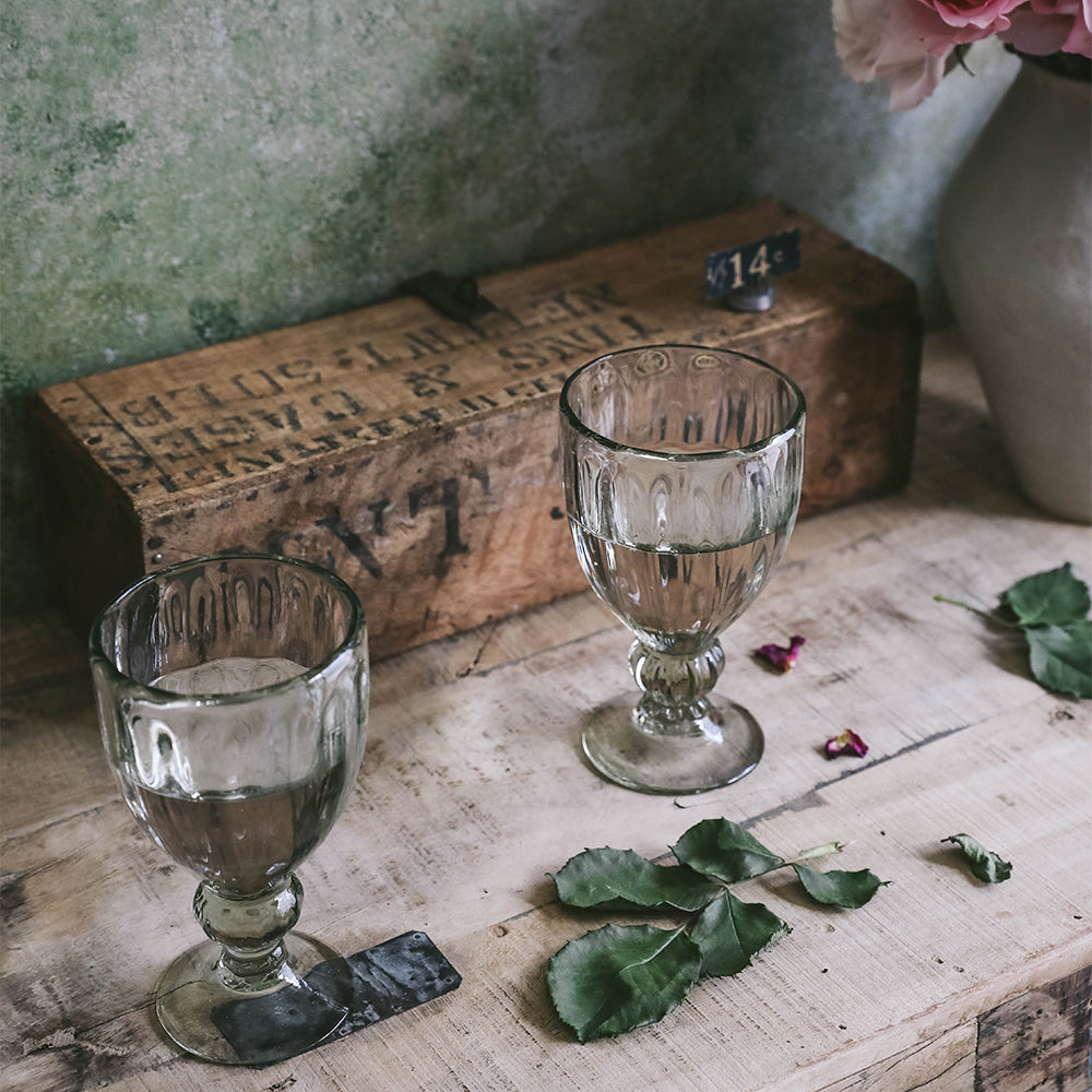 Handblown Fluted Wine Glass