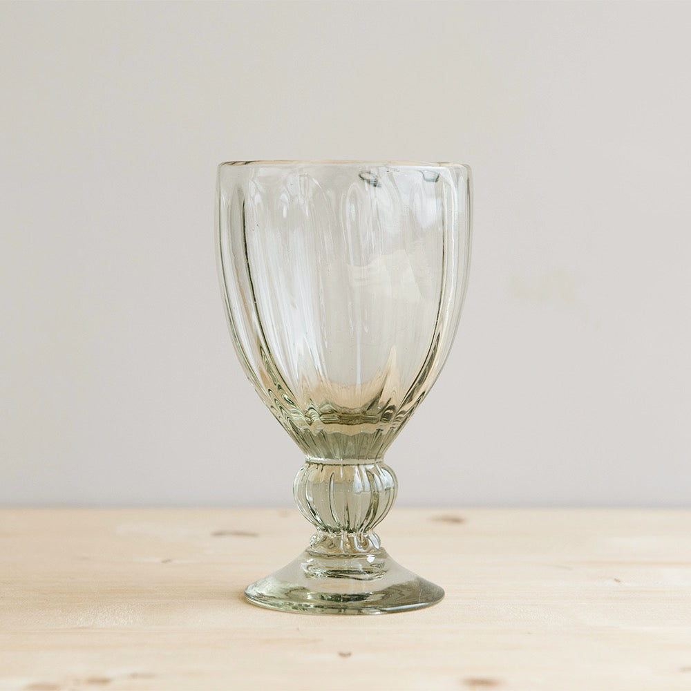 Handblown Fluted Wine Glass