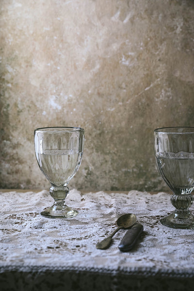 Handblown Fluted Wine Glass