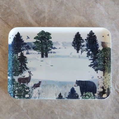Linen Coated Forest Tray