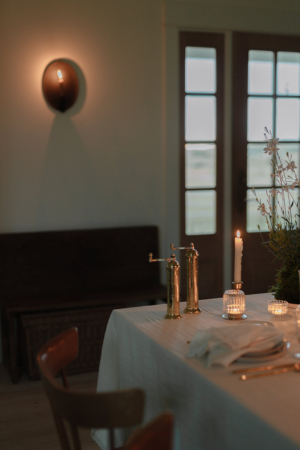 Fluted Glass Tealight Lantern