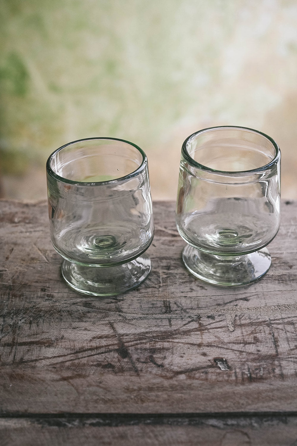 Handblown Short Stemmed Glass Set