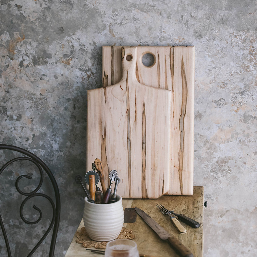 Handled Wooden Serving Board - Maple