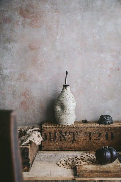 Stoneware Oil & Vinegar Cruet