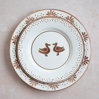 Hand-painted Ceramic Plate - Ducks