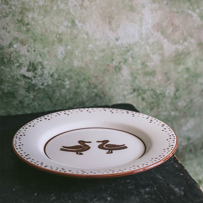 Hand-painted Ceramic Plate - Ducks