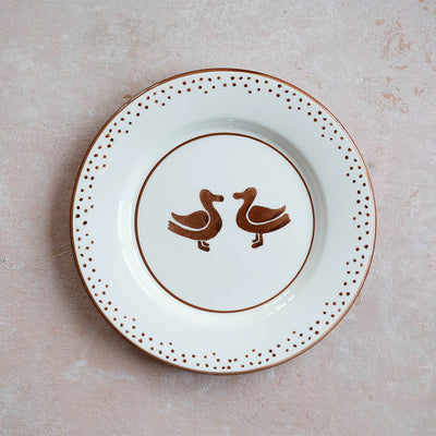 Hand-painted Ceramic Plate - Ducks
