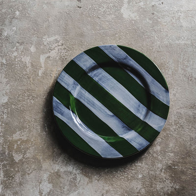 Hand-painted Ceramic Plate - Stripes