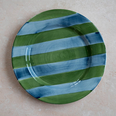 Hand-painted Ceramic Plate - Stripes