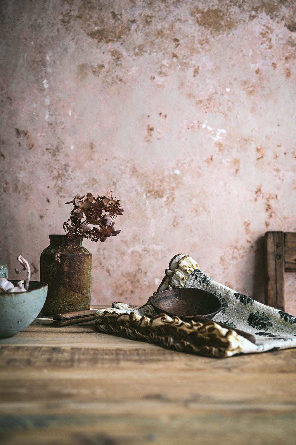 Block-Printed Heavyweight Linen Tea Towel