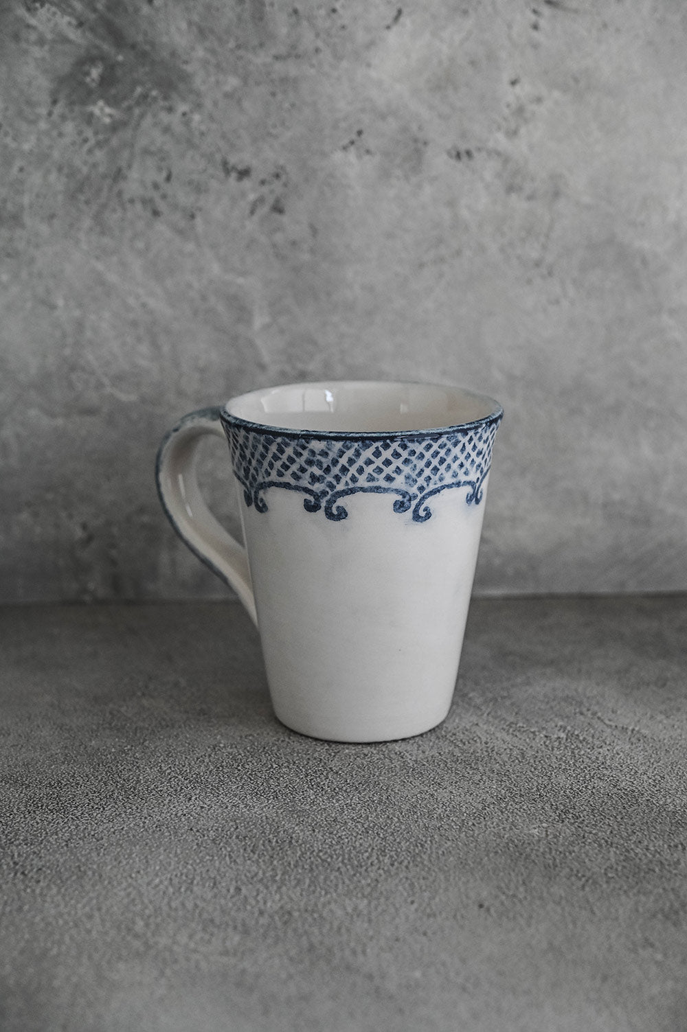 Hand-Painted Indigo Ceramic Mug