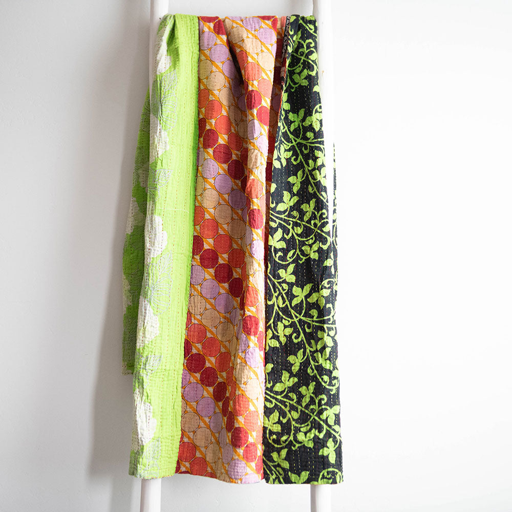 One-of-a-kind Kantha Quilt - KT6449