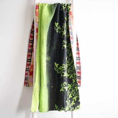 One-of-a-kind Kantha Quilt - KT6449