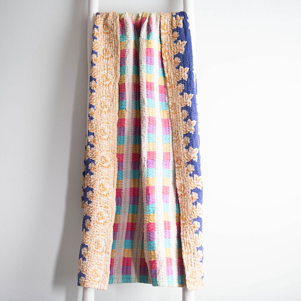 One-of-a-kind Kantha Quilt - KT6481