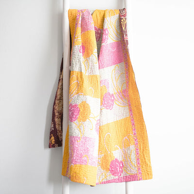 One-of-a-kind Kantha Quilt - KT6150