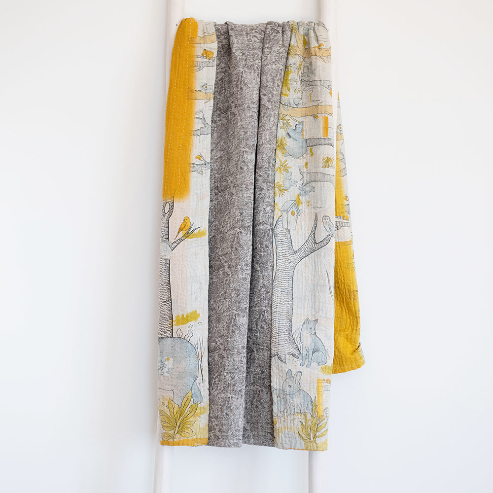 One-of-a-kind Kantha Quilt - KT7059