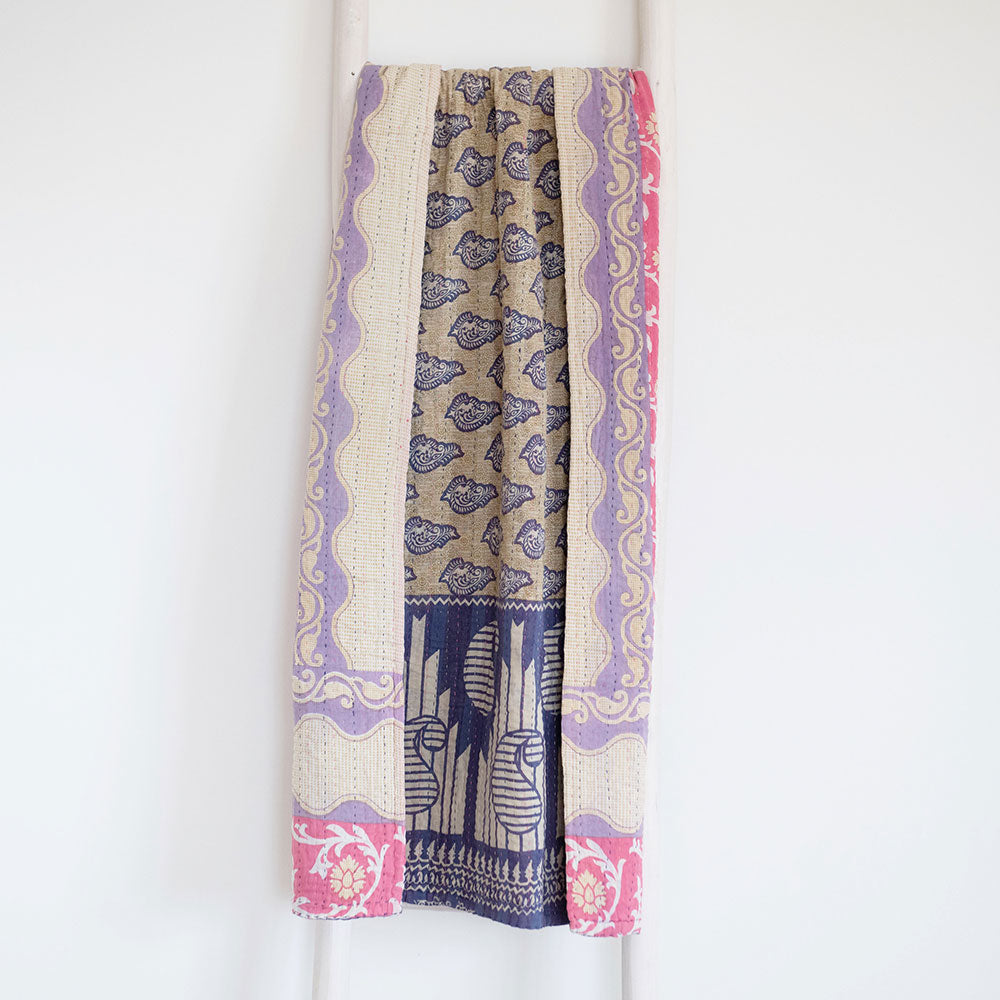 One-of-a-kind Kantha Quilt - KT7101